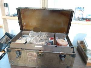 lot 6774 image: Trunk with Tray and Contents