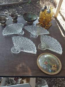 lot 6281 image: Glass and brass