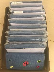 lot 6338 image: 10 denim wallets with ladybugs