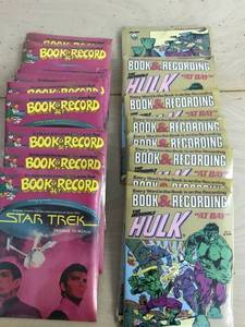 lot 6343 image: 10 Hulk and 10 Star Trek book and record sets