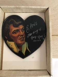lot 6351 image: Elvis plaque (wood)