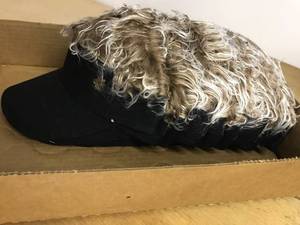 lot 6361 image: 12 fake hair visor caps