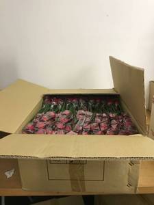 lot 6535 image: lot of red artificial floral bouquets