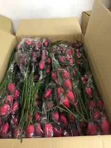lot 6536 image: lot of red artificial floral bouquets