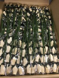 lot 6538 image: box of white artificial floral bouquets