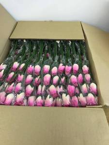 lot 6558 image: box of white and pink artificial floral bouquets