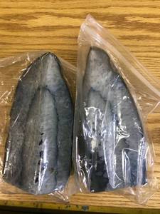 lot 6562 image: blue polished geodes pair