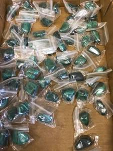 lot 6573 image: approx 50 Malichite stone nuggets