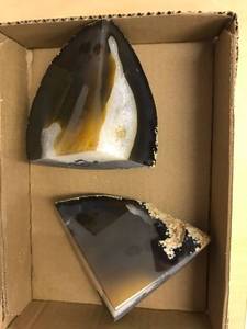 lot 6587 image: pair of polished geodes
