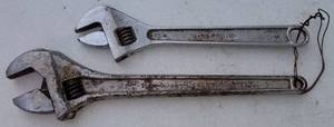 lot 4093 image: 2 big adjustable wrenches