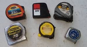 lot 4098 image: 6 Tape Measures