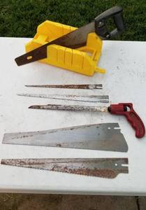 lot 4107 image: 2 saws- 1 with miter box