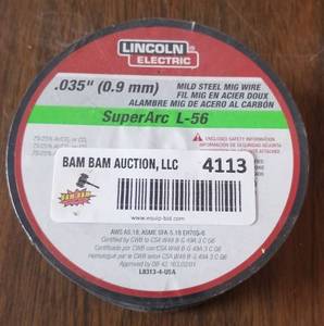 lot 4113 image: Lincoln Electric SuperArc L-56 Mig Wire