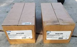 lot 4138 image: 2 N.I.B. Eaton Heavy Duty Safety Switch Boxes