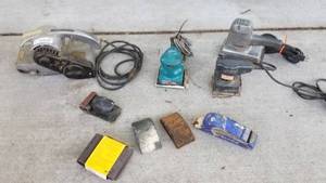 lot 4139 image: 4 Sanders, 4 sanding blocks and sand paper