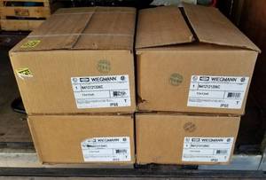 lot 4140 image: 4 N.I.B. Wiegmann 12x12x6 Single Door Enclosers