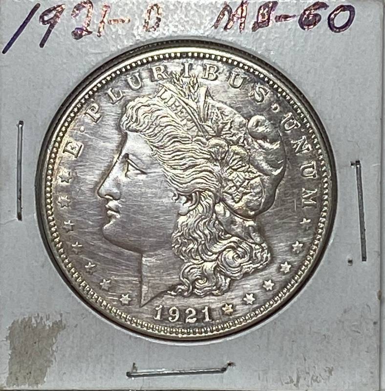 lot 6164 image: 1921-D Morgan Silver Dollar