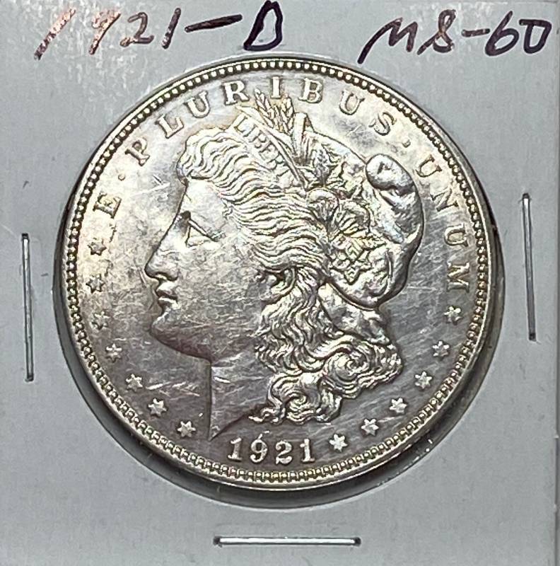 lot 6165 image: 1921-D Morgan Silver Dollar