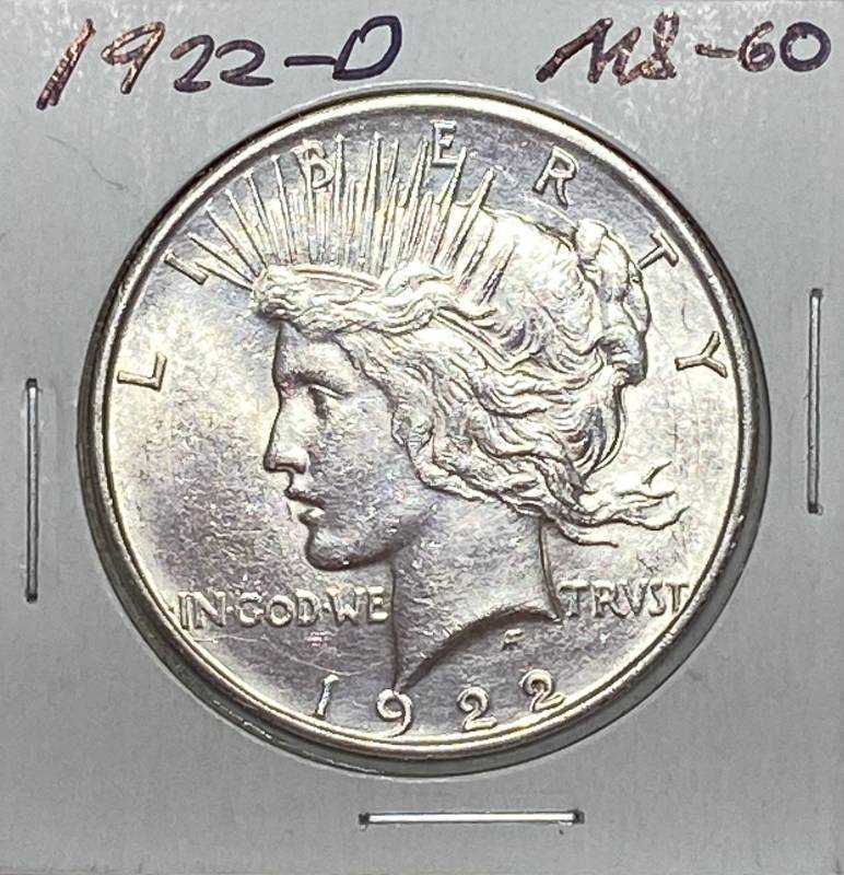 lot 6178 image: 1922-D Peace Silver Dollar