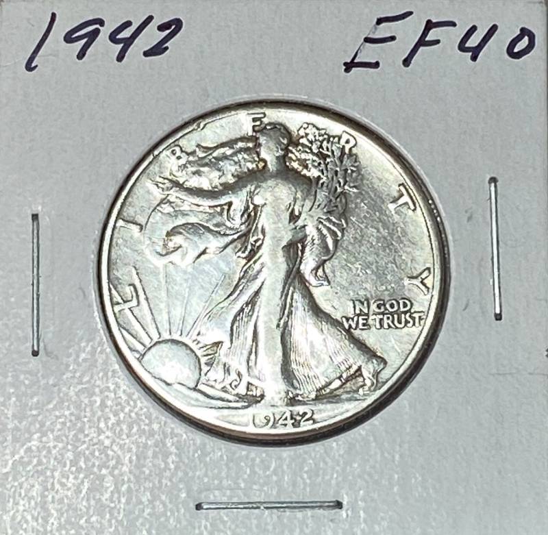 lot 6185 image: 1942 Standing Liberty - Silver Half Dollar