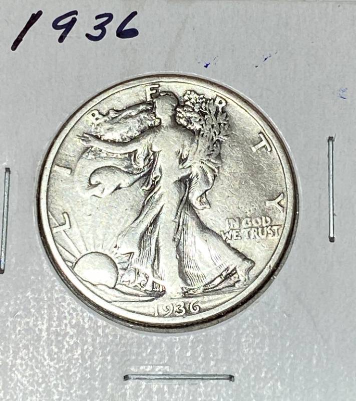 lot 6186 image: 1936 Standing Liberty - Silver Half Dollar