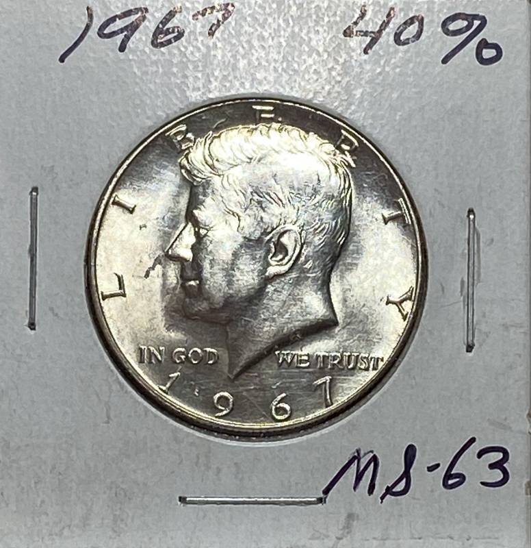 lot 6199 image: 1967 Kennedy Half Dollar - 40%