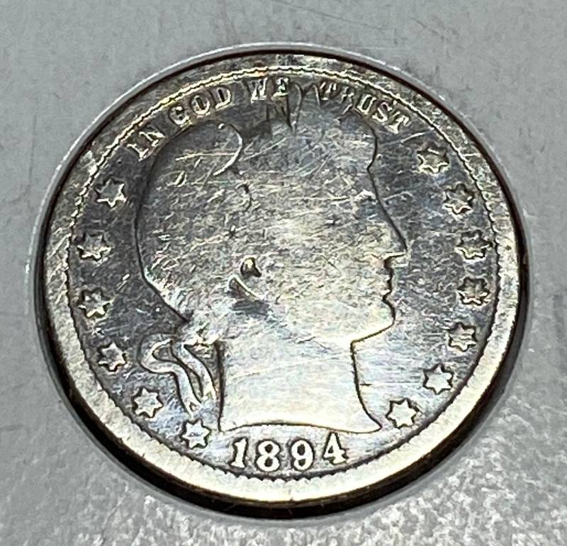 lot 6201 image: 1894 Barber Quarter Dollar