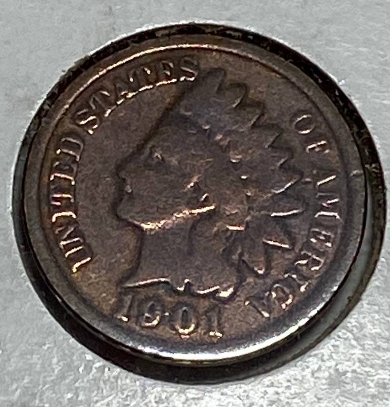 lot 6204 image: 1901 Indian Head Penny - One Cent