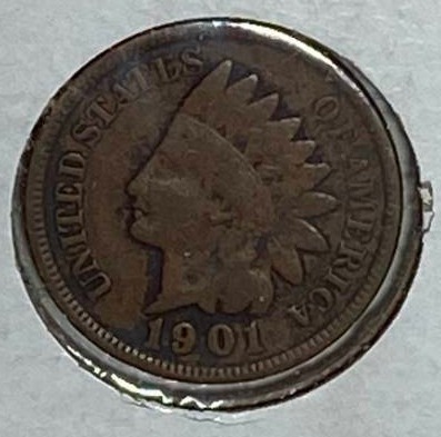 lot 6205 image: 1901 Indian Head Penny - One Cent