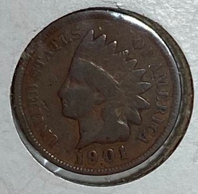 lot 6207 image: 1901 Indian Head Penny - One Cent