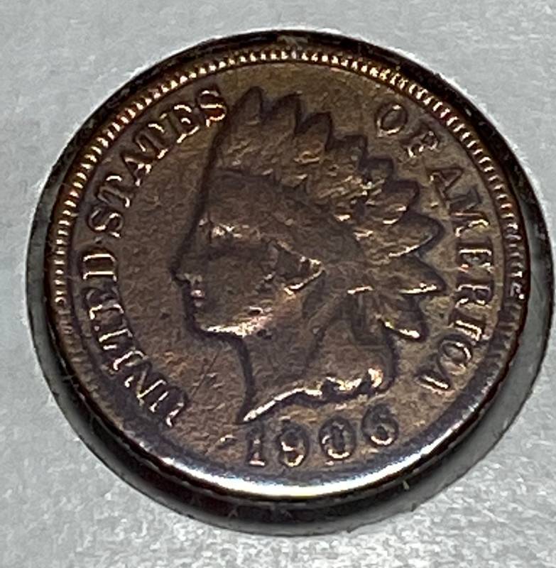 lot 6216 image: 1906 Indian Head Penny - One Cent
