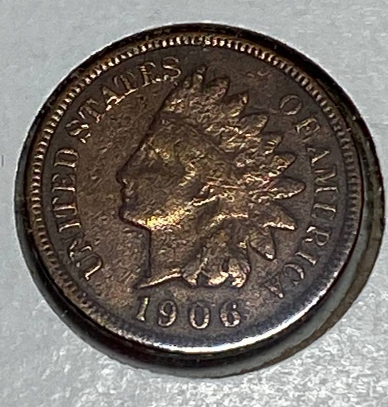 lot 6217 image: 1906 Indian Head Penny - One Cent