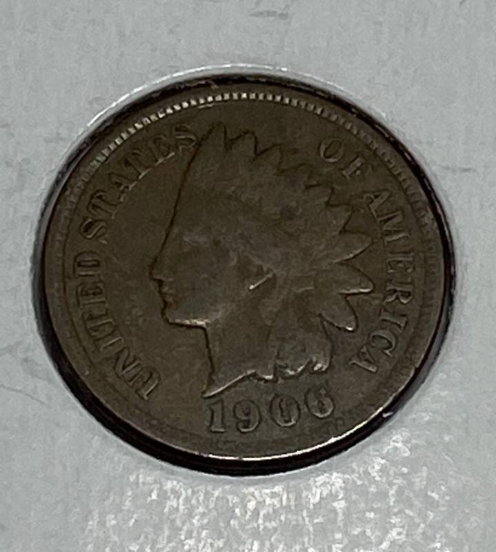 lot 6218 image: 1906 Indian Head Penny - One Cent