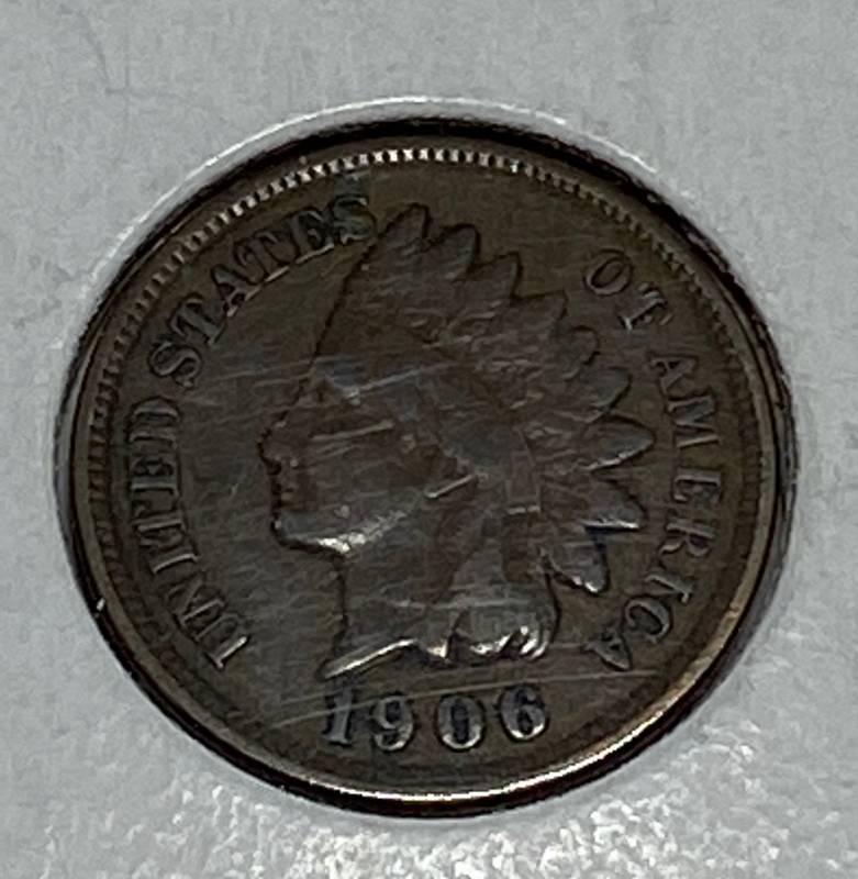 lot 6219 image: 1906 Indian Head Penny - One Cent