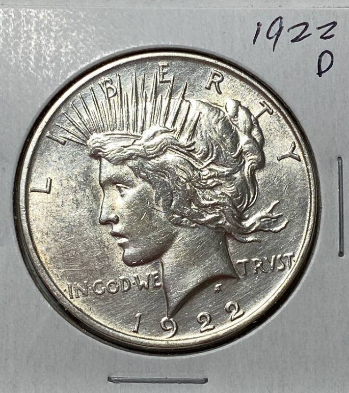 lot 6233 image: 1922-D Peace Silver Dollar