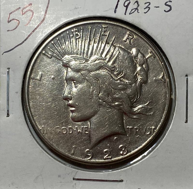 lot 6237 image: 1923-S Peace Silver Dollar