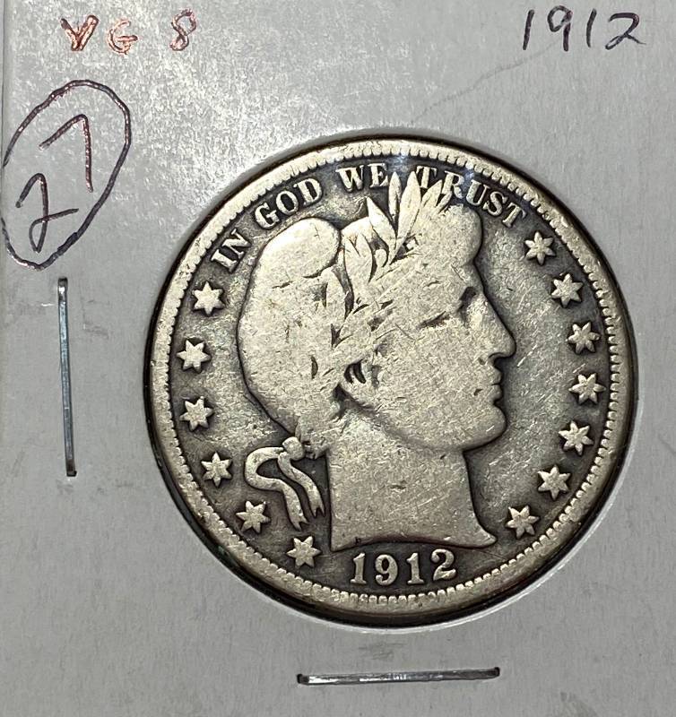 lot 6242 image: 1912 Barber - Half Dollar