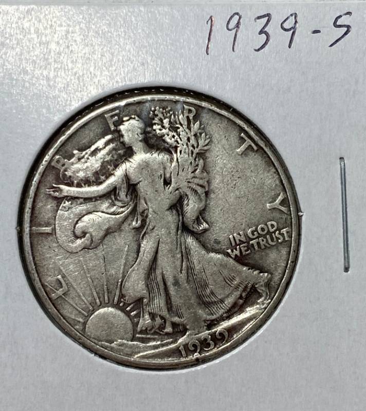 lot 6249 image: 1939-S Walking Liberty Half Dollar