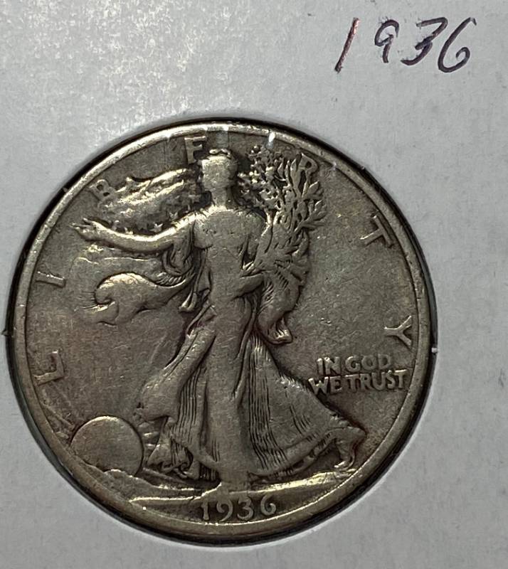 lot 6250 image: 1936 Walking Liberty Half Dollar