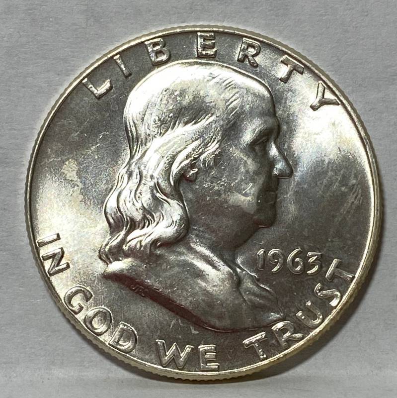 lot 6253 image: 1963-D Benjamin Franklin - Half Dollar - Choice UN-CIRCULATED - MS-63