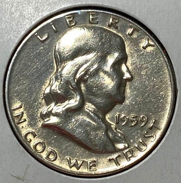 lot 6254 image: 1959-D Benjamin Franklin - Half Dollar