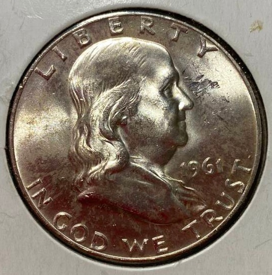 lot 6258 image: 1961-D Benjamin Franklin - Half Dollar