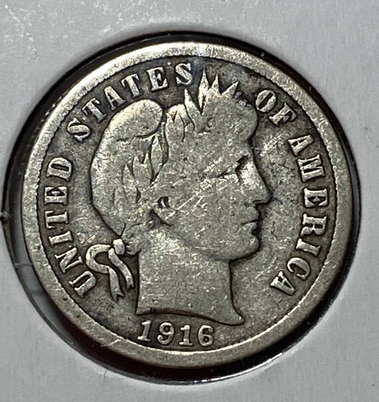 lot 6271 image: 1916 Barber Dime