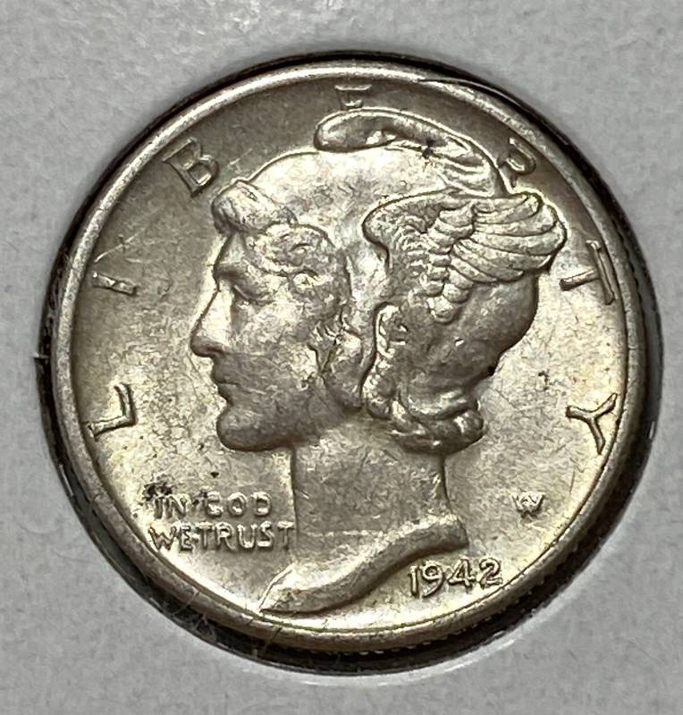 lot 6273 image: 1942-D Mercury Dime