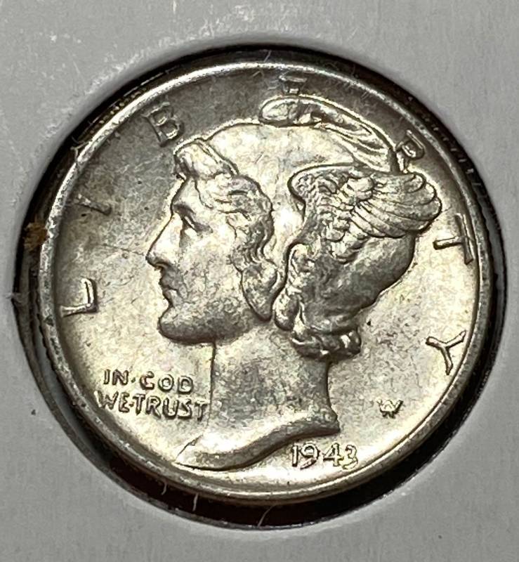 lot 6275 image: 1943-D Mercury Dime