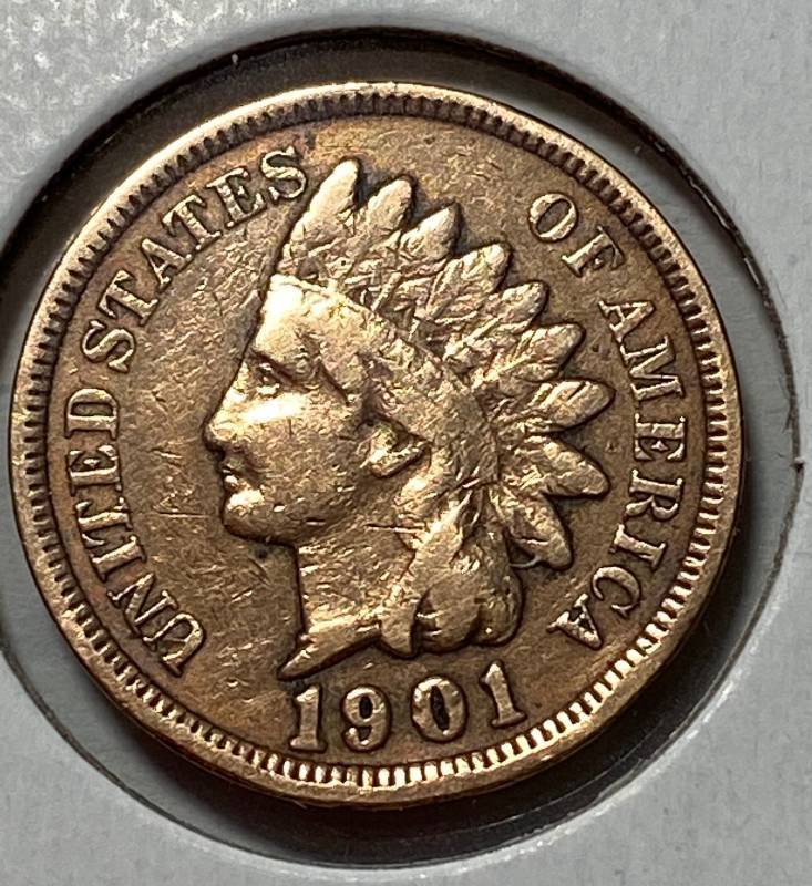 lot 6281 image: 1901 Indian Head Penny - One Cent