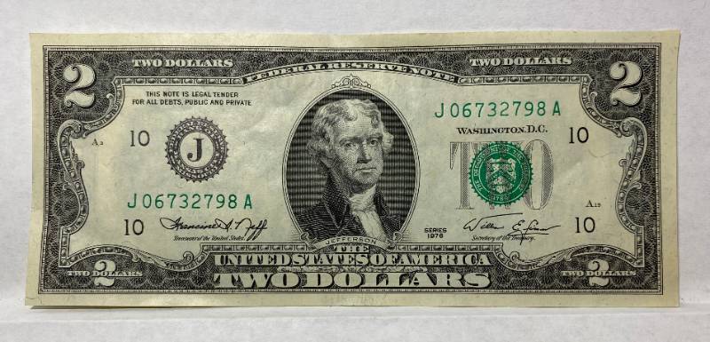 lot 6284 image: 1976 Two Dollar Bill