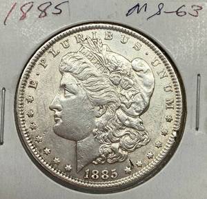 lot 1593 image: 1885 Morgan Silver Dollar