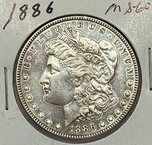 lot 1594 image: 1886 Morgan Silver Dollar