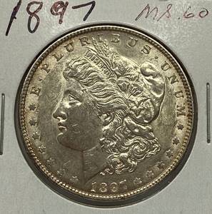 lot 1596 image: 1897 Morgan Silver Dollar